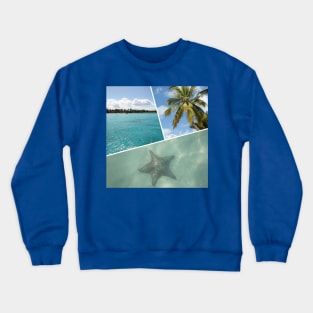 Caribbean Photo Collage - Isla Saona Crewneck Sweatshirt